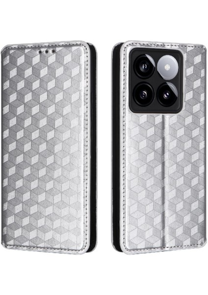 Xiaomi 14T Manyetik Kapatma Kart Yuvaları Için Flip Case Tutucu 3D Desen (Yurt Dışından)