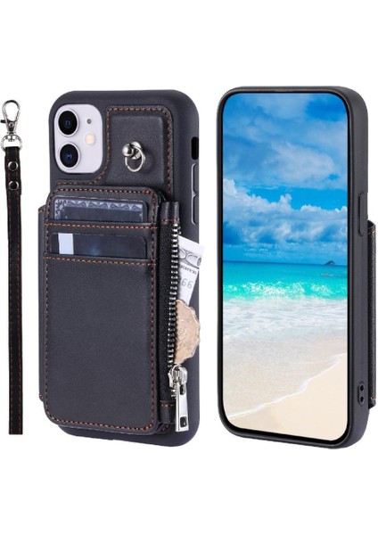 IPhone 12 Için Cüzdan Durumda Mini Rfıd Engelleme Kickstand Flip Folio Kılıf 3 (Yurt Dışından)