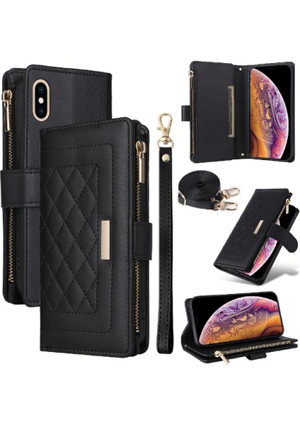 IPhone x Için Flip Case/xs Darbeye Cüzdan Kayış Kart Yuvaları (Yurt Dışından)