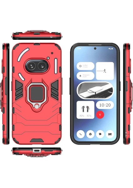 Nothing Telefon 2A Askeri Sınıf Metal Halka Araba Montaj Kickstand Durumda (Yurt Dışından)