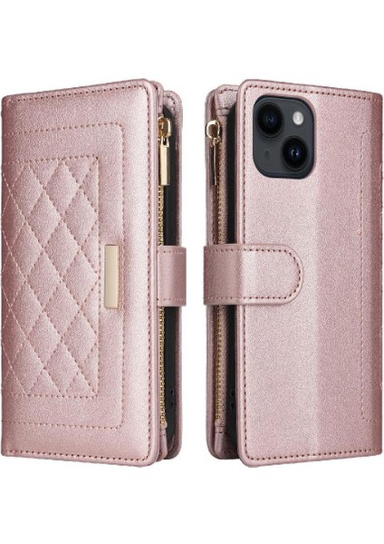 IPhone 14 Için Flip Case Artı Kayış Cüzdan Kart Yuvaları Darbeye (Yurt Dışından)