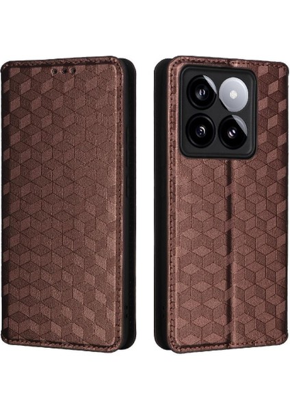 Xiaomi 14T Pro Pu Deri Kart Yuvaları Için Flip Case Tutucu 3D Desen (Yurt Dışından) fırsatları