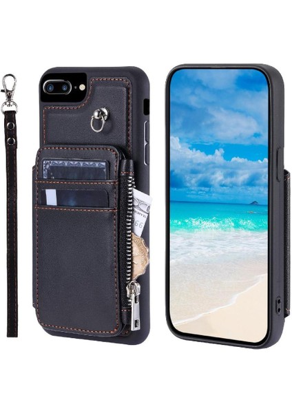 Cüzdan Kılıf IPhone 6 Artı/6s Artı Kickstand Pu Deri Flip Folio Kılıf (Yurt Dışından)