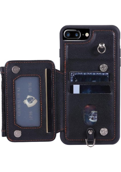 Cüzdan Kılıf IPhone 6 Artı/6s Artı Kickstand Pu Deri Flip Folio Kılıf (Yurt Dışından)