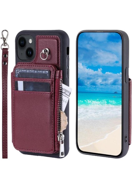 IPhone 14 Için Cüzdan Kılıf Flip Folio Kılıf Rfıd Engelleme 3 Büyük Kart Pu (Yurt Dışından) fırsatları