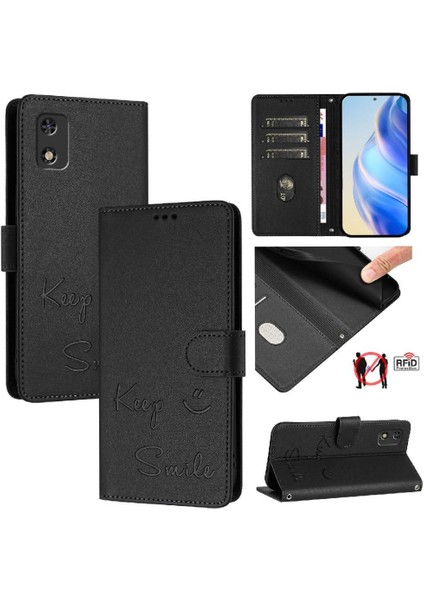 Tecno Pop 5c Flıp Kapak Kart Tutucu Cüzdan Pu Deri Rfıd Için Kılıf (Yurt Dışından)