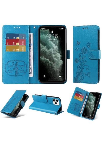 IPhone 11 Pro Max Cardyuvaları Çiçek Deri Flip Case Için Flip Case (Yurt Dışından)