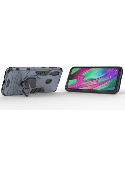 Halka Araba Dağı Kickstand Kılıf Galaxy A40 Kickstand Metal Halka (Yurt Dışından)