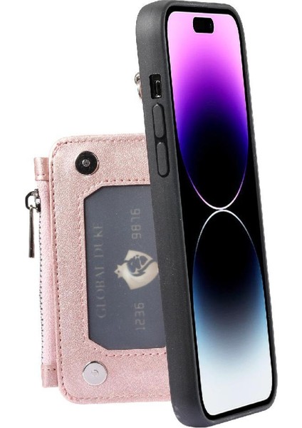 Cüzdan Kılıf IPhone 13 Için Pro Max Pu Deri Kickstand Flip Folio Kılıf 3 (Yurt Dışından)