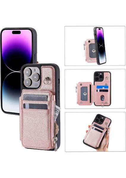 IPhone 15 Için Cüzdan Durumda Pro Rfıd Engelleme Flip Folio Kılıf Kickstand Pu 3 (Yurt Dışından) fırsatları