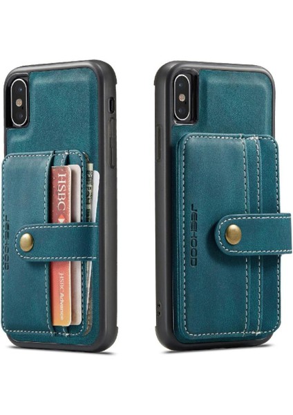 IPhone X/xs Cüzdan Manyetik Kablosuz Şarj Rfıd Engelleme Için Kılıf (Yurt Dışından)