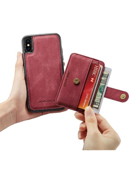 IPhone X/xs Cüzdan Manyetik Kablosuz Şarj Rfıd Engelleme Için Kılıf (Yurt Dışından)