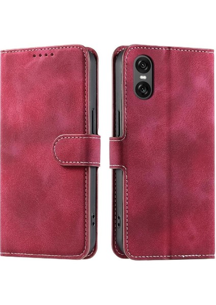 MY Boutique1 Sony Xperia 10 Vı Için Flip Case Manyetik Pu Deri Bilek Kayışı Kickstand (Yurt Dışından)