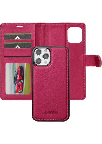 IPhone 11 Için Flip Case Pro Max Bölünmüş Deri Cüzdan Telefon Kapak 2 In 1 Pu (Yurt Dışından)