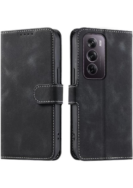 Oppo Oppo 12 Pro 5g Için Flip Case Manyetik Bilek Kayışı Pu Deri Cüzdan (Yurt Dışından)