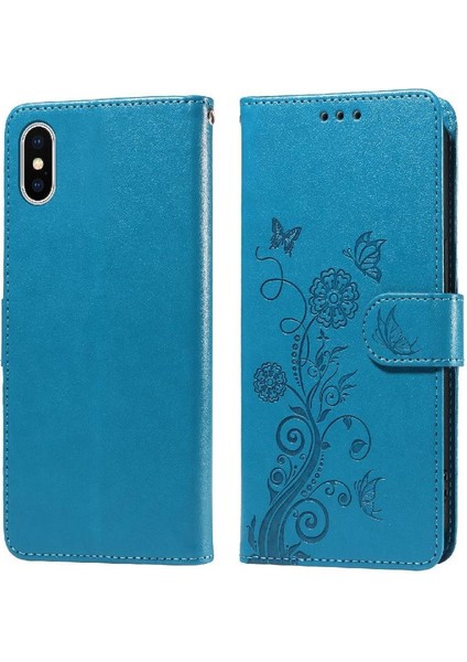 Iphone Xs Max Deri Flip Kart Yuvaları Çiçek Için Flip Case (Yurt Dışından)