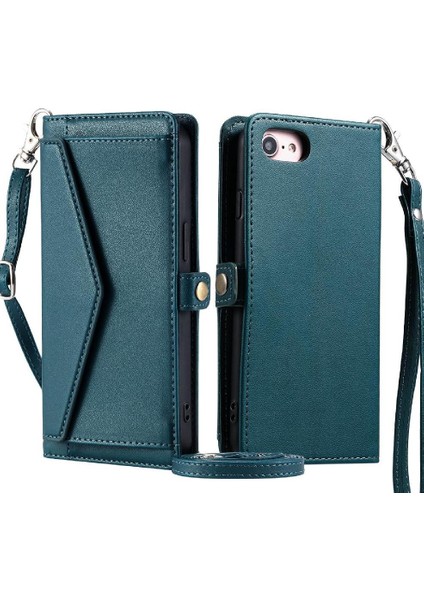 Cüzdan Crossbody Durumda IPhone Se3/ıphone Kart Tutucu Fermuar Faturaları Yuvası Için (Yurt Dışından)