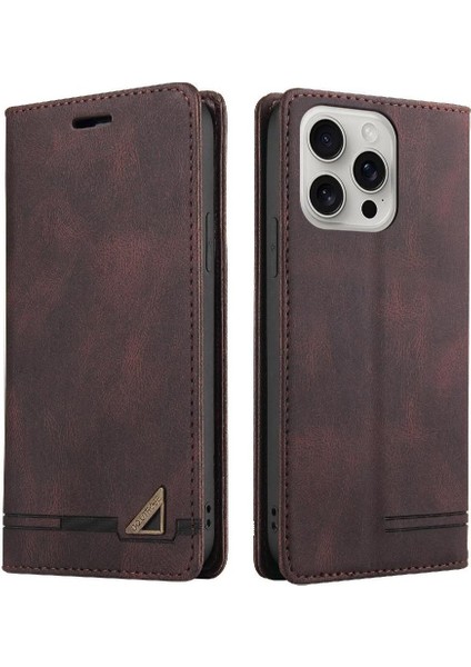 IPhone 16 Için Kılıf Pro Max Iki Kart Yuvaları Premium Deri Kickstand (Yurt Dışından)