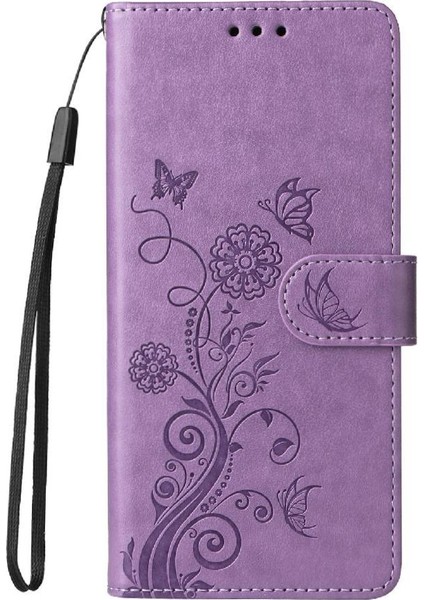 IPhone 13 Mini Çiçek Kart Yuvaları Deri Flip Case Için Flip Case (Yurt Dışından)