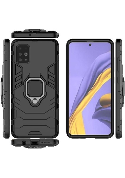 Halka Araba Dağı Kickstand Kılıf Galaxy A51 5g Askeri Sınıf (Yurt Dışından)