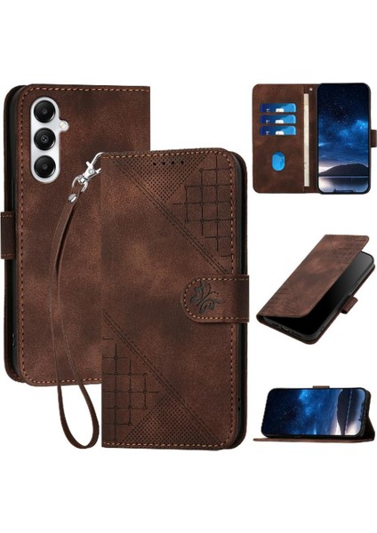 Galaxy A05S Kabartmalı Kelebek Yüksek Kaliteli Deri Için Flip Case (Yurt Dışından)