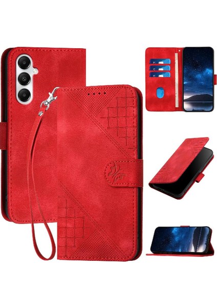 Galaxy A05S Kabartmalı Kelebek Yüksek Kaliteli Deri Için Flip Case (Yurt Dışından)