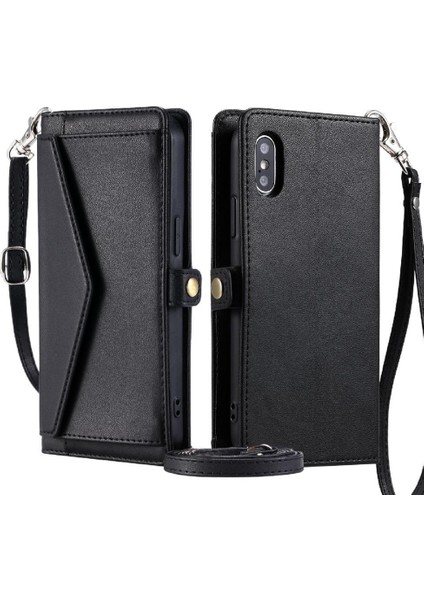 Cüzdan Crossbody Durumda IPhone X/xs Rfıd Engelleme Kart Tutucu Cüzdan (Yurt Dışından)