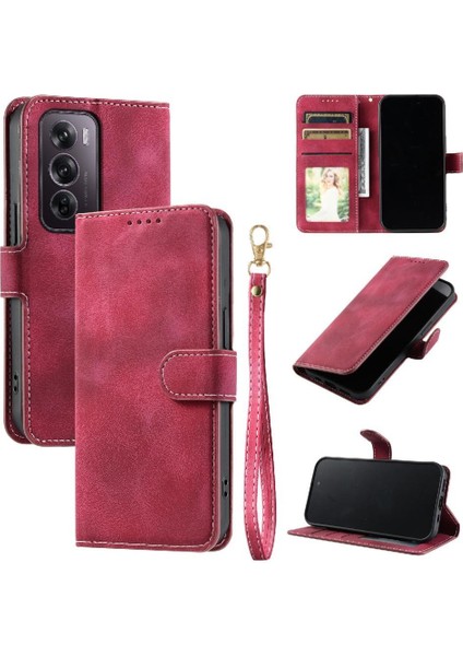 Oppo Oppo 12 Pro 5g Için Flip Case Manyetik Bilek Kayışı Pu Deri Cüzdan (Yurt Dışından) indirimleri