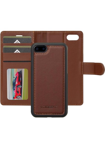 IPhone Se 2020/2022 Bölünmüş Deri Cüzdan Telefon Kapak Pu Kılıf Için Flip Case (Yurt Dışından)