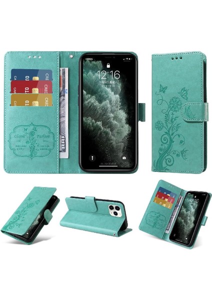IPhone 11 Pro Max Cardyuvaları Çiçek Deri Flip Case Için Flip Case (Yurt Dışından)