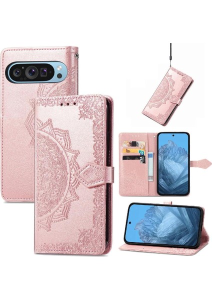 Google Piksel 9 Pro Xl Için Flip Case Zarif Desen Darbeye Basit (Yurt Dışından)