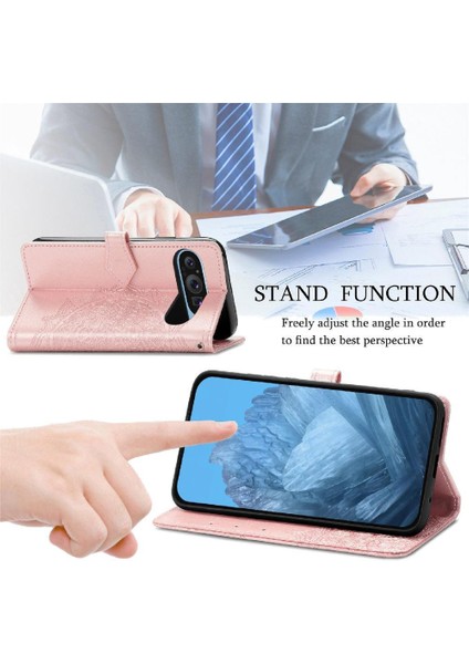 Google Piksel 9 Pro Xl Için Flip Case Zarif Desen Darbeye Basit (Yurt Dışından)