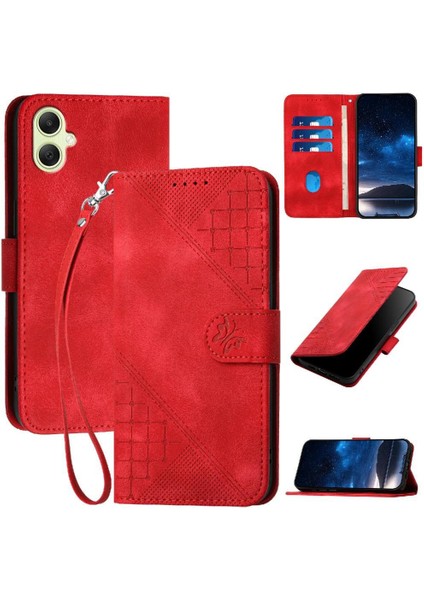 Galaxy A05 ve Kredi Kartı Yuvası Yüksek Kaliteli Deri Için Flip Case (Yurt Dışından)