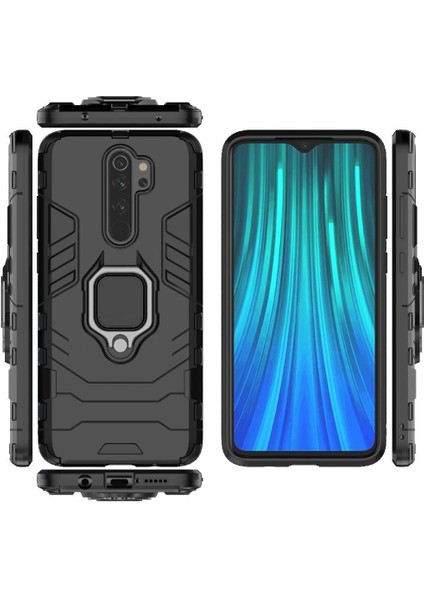 Halka Araba Dağı Kickstand Vaka Xiaomi Redmi Not 8 Için Pro Darbeye Sınıf (Yurt Dışından)