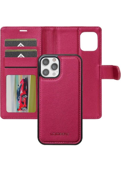 IPhone 12 Için Flip Case Pro Max Cüzdan Kılıf Kickstand Pu Deri 2 In 1 (Yurt Dışından)