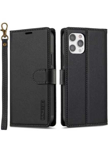 IPhone 12 Için Flip Case Pro Max Cüzdan Kılıf Kickstand Pu Deri 2 In 1 (Yurt Dışından)