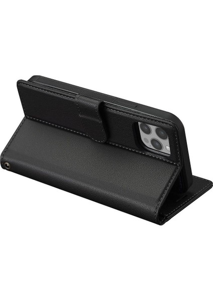 IPhone 12 Için Flip Case Pro Max Cüzdan Kılıf Kickstand Pu Deri 2 In 1 (Yurt Dışından)