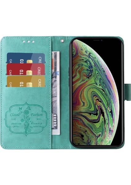 Iphone Xs Max Deri Flip Kart Yuvaları Çiçek Için Flip Case (Yurt Dışından)
