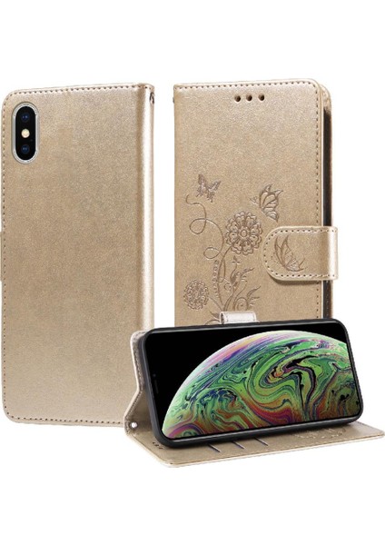Iphone Xs Max Deri Flip Kart Yuvaları Çiçek Için Flip Case (Yurt Dışından) indirimleri