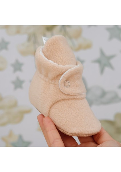 Polar Bebek Pandufu, Kaydırmaz Taban, Ev Botu, Kreş Ayakkabısı Patik, Bej fırsatları