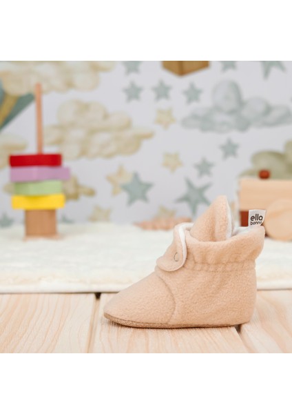 Polar Bebek Pandufu, Kaydırmaz Taban, Ev Botu, Kreş Ayakkabısı Patik, Bej
