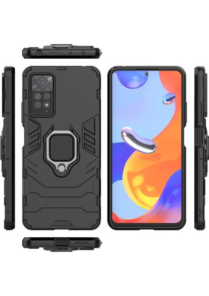 Halka Araba Montaj Kickstand Durumda Xiaomi Redmi Not 11E Pro Askeri Sınıf (Yurt Dışından)