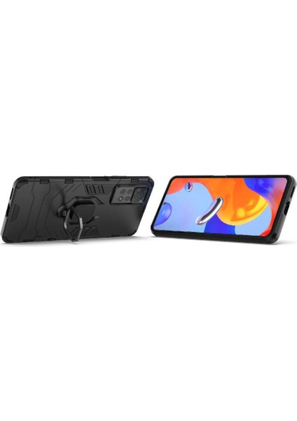 Halka Araba Montaj Kickstand Durumda Xiaomi Redmi Not 11E Pro Askeri Sınıf (Yurt Dışından)