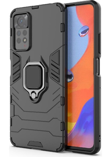 Halka Araba Montaj Kickstand Durumda Xiaomi Redmi Not 11E Pro Askeri Sınıf (Yurt Dışından)