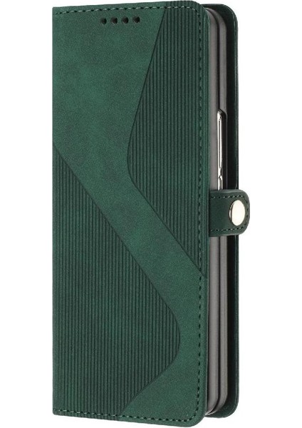 Galaxy Z Için Kılıf Fold 6 Folio Kapak Kart Yuvaları Tutucu Pu Deri (Yurt Dışından)