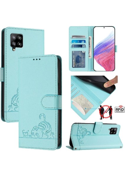 Galaxy Case 5g Kart Yuvası Tutucu Için Kickstand Kedi Rfıd Cüzdan (Yurt Dışından)