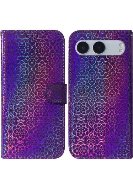 Oneplus Nord 4 Için Flip Case Cüzdan Kılıf Glitter Renkli Standı Tutucu Pu (Yurt Dışından)