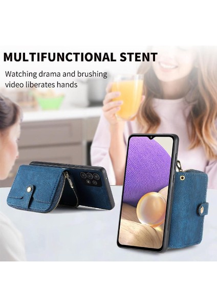 Galaxy A32 5g 7 Kart Yuvaları Için Kılıf Premium Deri Ayarlanabilir (Yurt Dışından) fiyatları