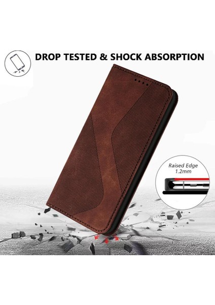 Motorola Moto Kenar 50 Pro Manyetik Cüzdan Kickstand Pu Deri Kılıf (Yurt Dışından)