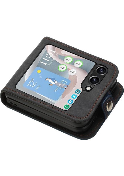 Galaxy Z Flip 6 Için Kickstand Koruyucu Cüzdan Kart Pu ile (Yurt Dışından) modelleri